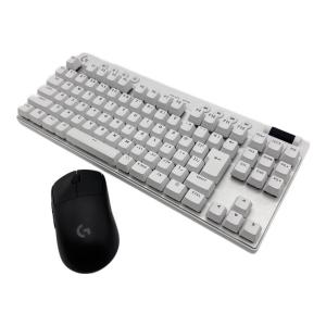 LOGICOOL (ロジクール) ワイヤレス ゲーミング キーボード PRO X TKL LIGHTSPEED YR0085 ＆ マウス PRO WIRELESS MR0104 USBレシーバー欠品
