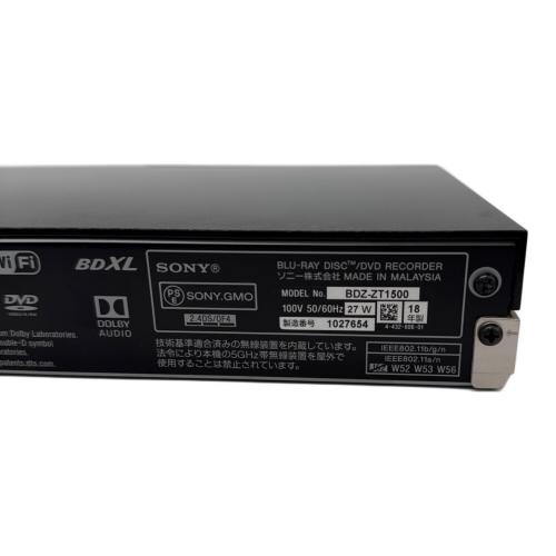 SONY (ソニー) Blu-rayレコーダー BDZ-ZT1500 2018年製