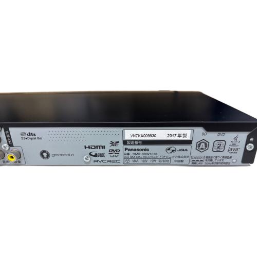 Panasonic (パナソニック) ブルーレイディスクレコーダー DMR-BRW1020 2017年製