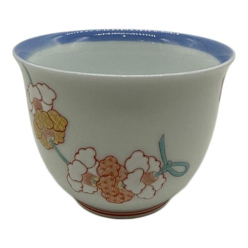 深川製磁 (フカガワセイジ) 湯呑み揃え 紅白花結び