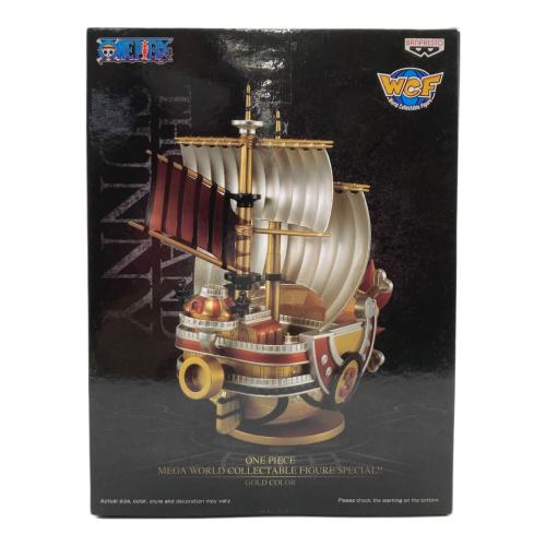 THOUSAND SUNNY ONE PIECE GOLD COLOR MEGA WORLD COLLECTABLE FIGURE SPECIAL!