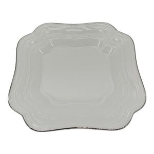 Wedgwood (ウェッジウッド) スクエアプレート ▲ インタグリオ プラチナ スクエアディッシュ プラチナム