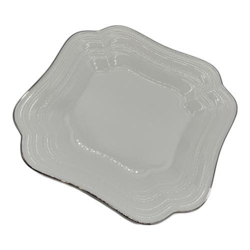 Wedgwood (ウェッジウッド) スクエアプレート ▲ インタグリオ プラチナ スクエアディッシュ プラチナム