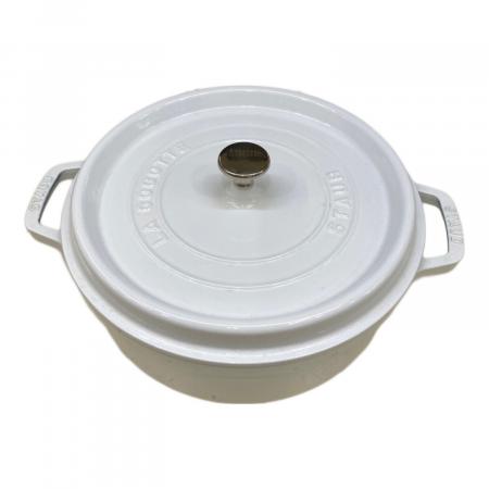 Staub (ストウブ) 両手鍋 SIZE 26cm ホワイト ピコ・ココット