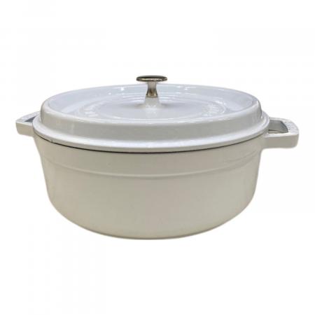 Staub (ストウブ) 両手鍋 SIZE 26cm ホワイト ピコ・ココット