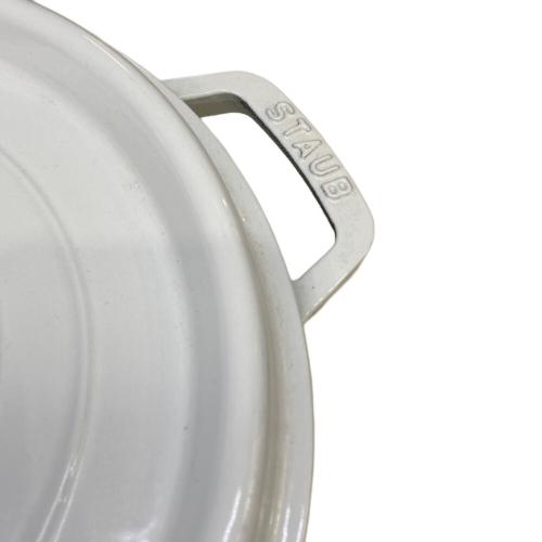 Staub (ストウブ) 両手鍋 SIZE 26cm ホワイト ピコ・ココット ・ラウンド
