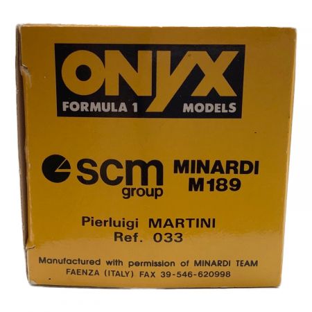 Onyx (オニック) ミニカー MINARDI M189