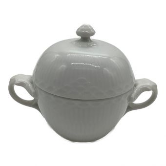 ROYAL COPENHAGEN (ロイヤル・コペンハーゲン) シュガーポット ホワイトフルーテッド・ハーフレース