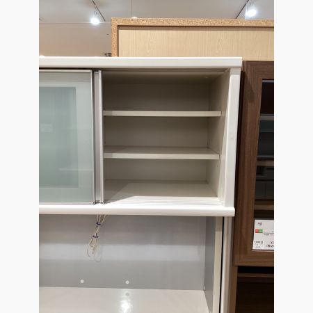 松田家具 (マツダカグ) レンジボード ホワイト 下段棚破損有 レンジ台