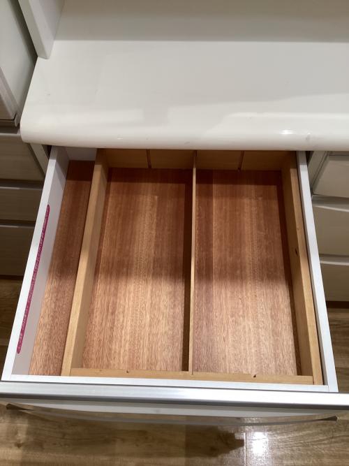 アライブ レンジボード ホワイト  2枚扉 引き出し付き