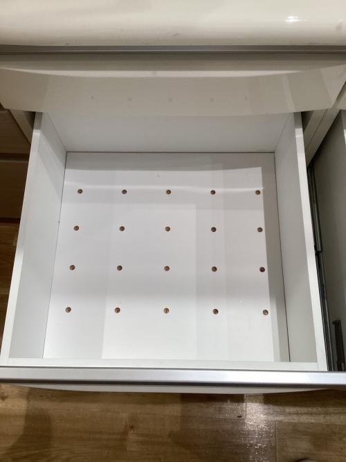 アライブ レンジボード ホワイト  2枚扉 引き出し付き