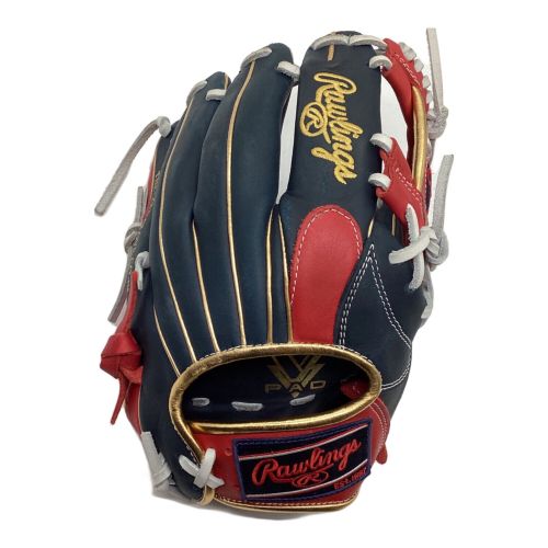 RAWLINGS (ローリングス) 軟式グローブ ネイビー×レッド HYPER TECH COLOR 内野用