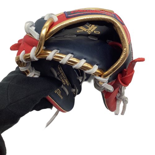 RAWLINGS (ローリングス) 軟式グローブ ネイビー×レッド HYPER TECH COLOR 内野用