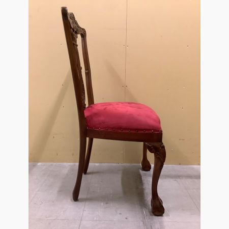 アンティークチェアー レッド マホガニー材 レッドモケット