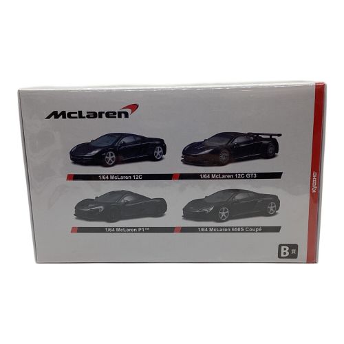 モデルカー マクラーレン 4種セット マットブラック MP4-12C / MP4-12C GT3 / P1 / 650S クーペ KYOSHOミニカーくじ B賞