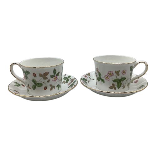 Wedgwood (ウェッジウッド) カップ&ソーサーセット デルフィ ワイルドストロベリー 2Pセット