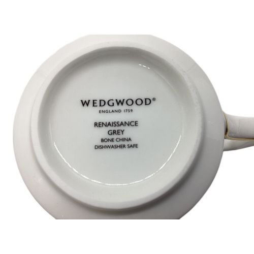 Wedgwood (ウェッジウッド) マグ&プレートセット ▲ ルネッサンスグレイ 2Pセット