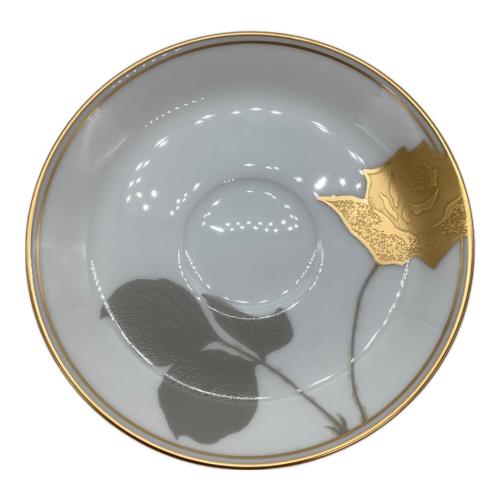 大倉陶園 (オオクラトウエン) ティー碗皿 金蝕バラ