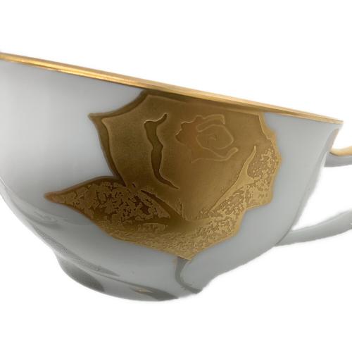 大倉陶園 (オオクラトウエン) ティー碗皿 金蝕バラ