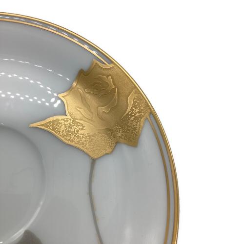 大倉陶園 (オオクラトウエン) ティー碗皿 金蝕バラ
