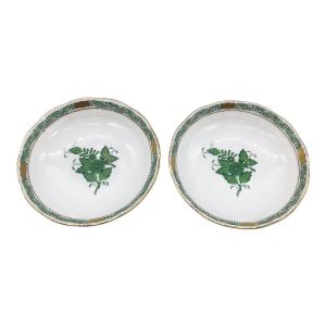 Herend (ヘレンド) スイートディッシュ アポニーグリーン 2Pセット