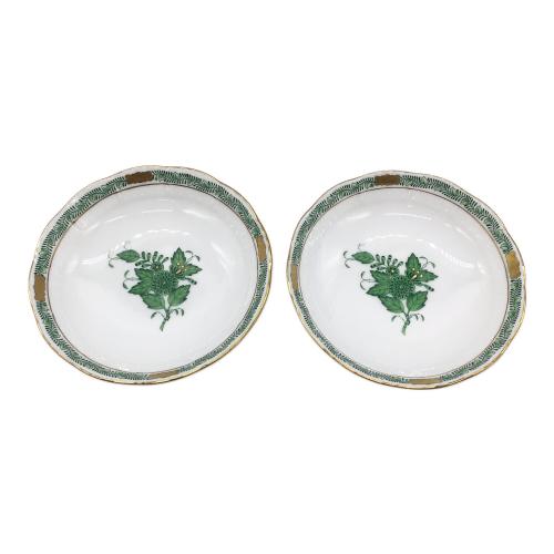 Herend (ヘレンド) スイートディッシュ アポニーグリーン 2Pセット