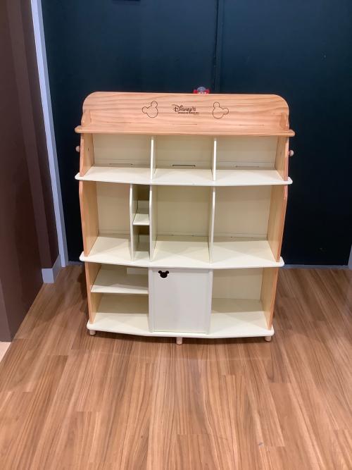 DISNEY (ディズニー) オープンラック ナチュラル×ホワイト 434 1枚扉付き
