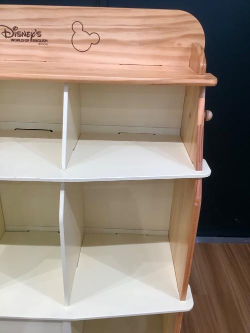 DISNEY (ディズニー) オープンラック ナチュラル×ホワイト 434 1枚扉付き