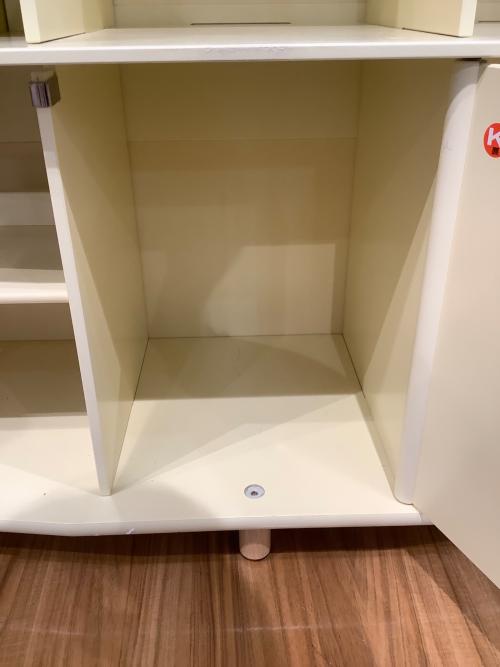 DISNEY (ディズニー) オープンラック ナチュラル×ホワイト 434 1枚扉付き