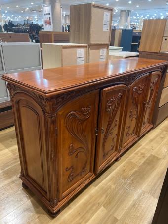 サイドボード ブラウン 幅180 奥48 高97（ｃｍ） 4枚扉