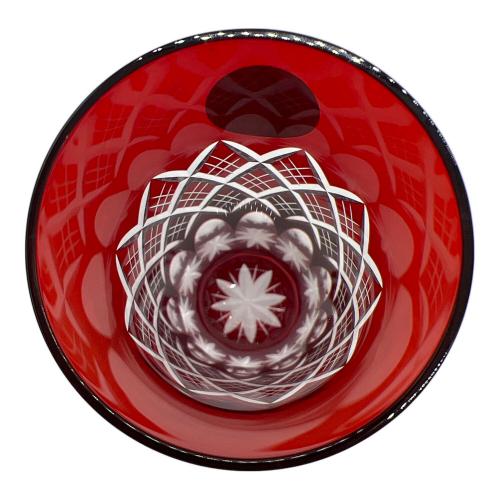 江戸切子 ▲ 重ね矢来 ロビール ペア