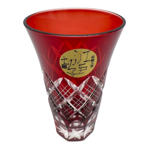 江戸切子 ▲ 重ね矢来 ロビール ペア