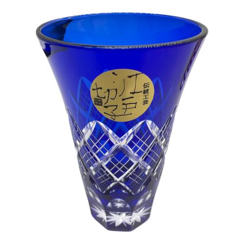 江戸切子 ▲ 重ね矢来 ロビール ペア