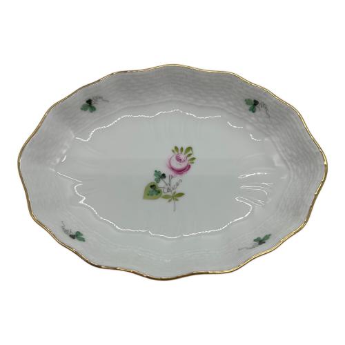 Herend (ヘレンド) スイートディッシュ ▲ アポニーグリーン・ウィーンのバラ 2Pセット