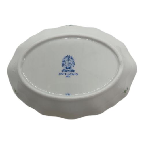 Herend (ヘレンド) スイートディッシュ ▲ アポニーグリーン・ウィーンのバラ 2Pセット