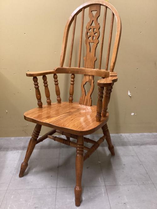 Shin Lee (シンリー) ホイールバックチェア ブラウン 1人掛け 木製