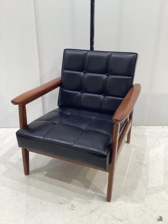 カリモク60 (カリモクロクマル) 1人掛けソファー スタンダードブラック kチェア 1シーター 270 W36143 合皮