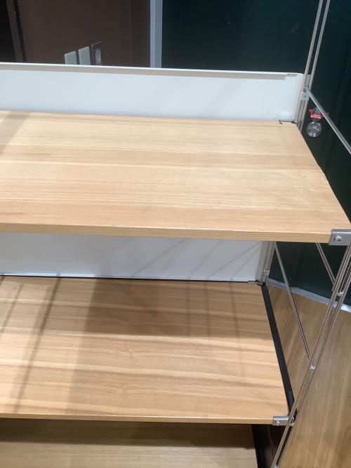 無印良品 (ムジルシリョウヒン) ユニットシェルフ シルバー×ブラック×ナチュラル