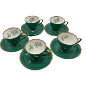 香蘭社 (コウランシャ) カップ&ソーサー ▲ ローズガーデン 5Pセット