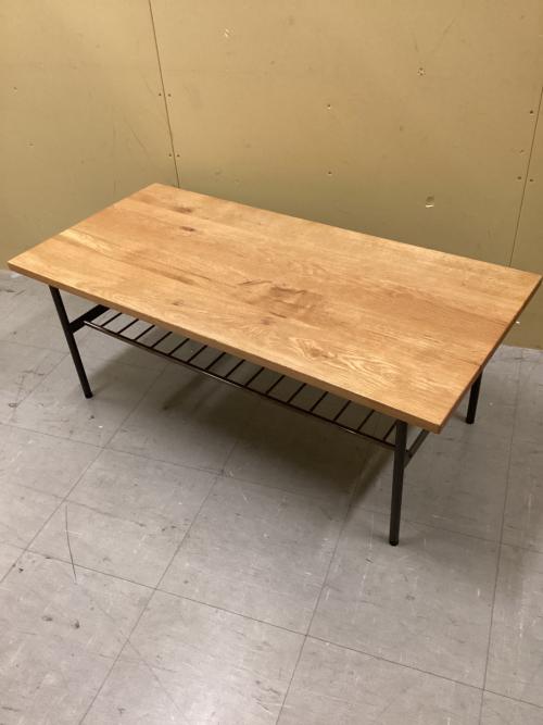 BIMAKES (ビメイクス) コーヒーテーブル ナチュラル×ブラック　天然木 SHINBASU