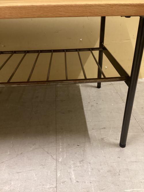 BIMAKES (ビメイクス) コーヒーテーブル ナチュラル×ブラック　天然木 SHINBASU