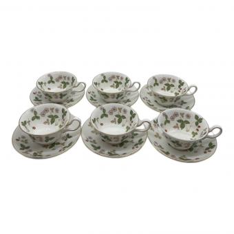 Wedgwood (ウェッジウッド) カップ&ソーサー ヨゴレ有 ワイルドストロベリー 6Pセット
