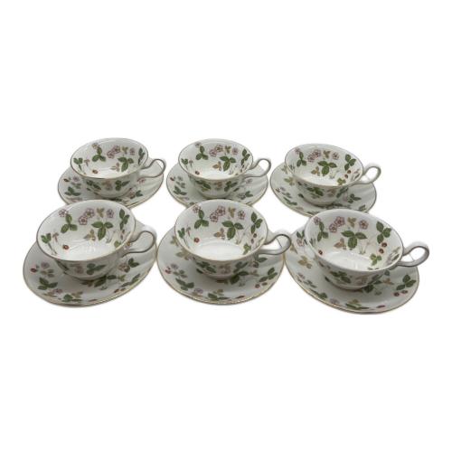 Wedgwood (ウェッジウッド) カップ&ソーサー ヨゴレ有 ワイルドストロベリー 6Pセット