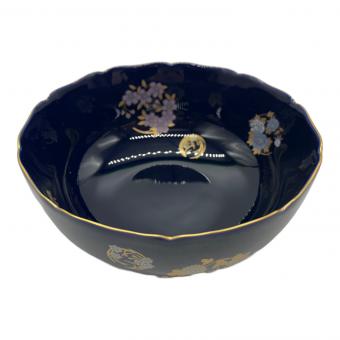 香蘭社 (コウランシャ) 深鉢 ▲ ルリ花丸紋