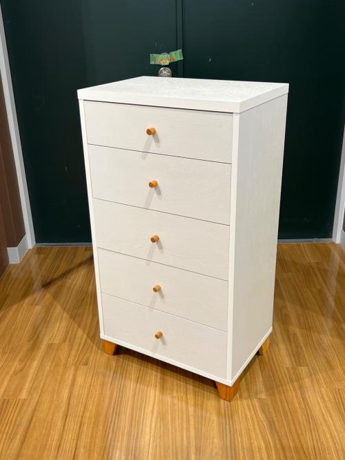 MOMO natural (モモナチュラル) ローチェスト ホワイト 232 5段 LOVE W600