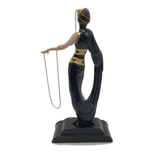 ERTE フィギュリン Pearls & Emeralds N5865 ブラック×ゴールド　Franklin Mint（フランクリン・ミント）