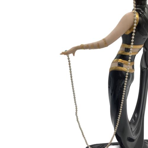 ERTE フィギュリン Pearls & Emeralds N5865 ブラック×ゴールド　Franklin Mint（フランクリン・ミント）