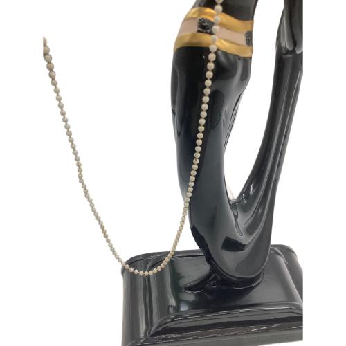 ERTE フィギュリン Pearls & Emeralds N5865 ブラック×ゴールド　Franklin Mint（フランクリン・ミント）