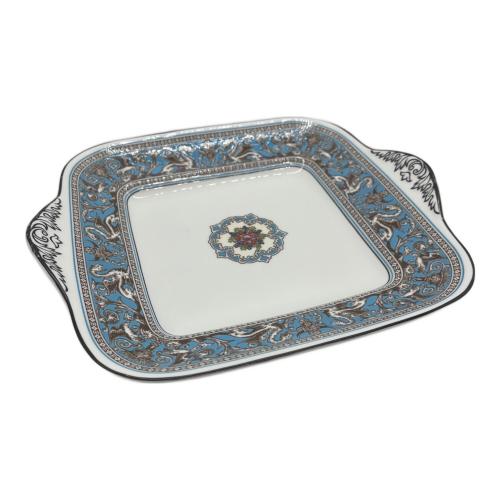 Wedgwood (ウェッジウッド) ブレッド&バタープレート ホワイト×ブルー 28cm フロレンティーン・ターコイズ