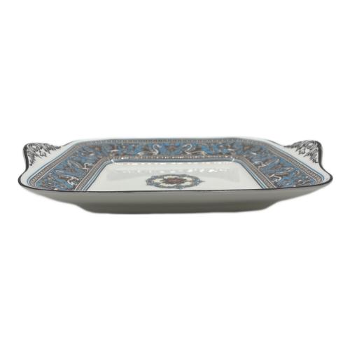 Wedgwood (ウェッジウッド) ブレッド&バタープレート ホワイト×ブルー 28cm フロレンティーン・ターコイズ